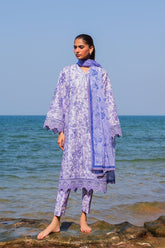 3-PC Unstitched Embroidered Soft Prints By Afrozeh | Verve